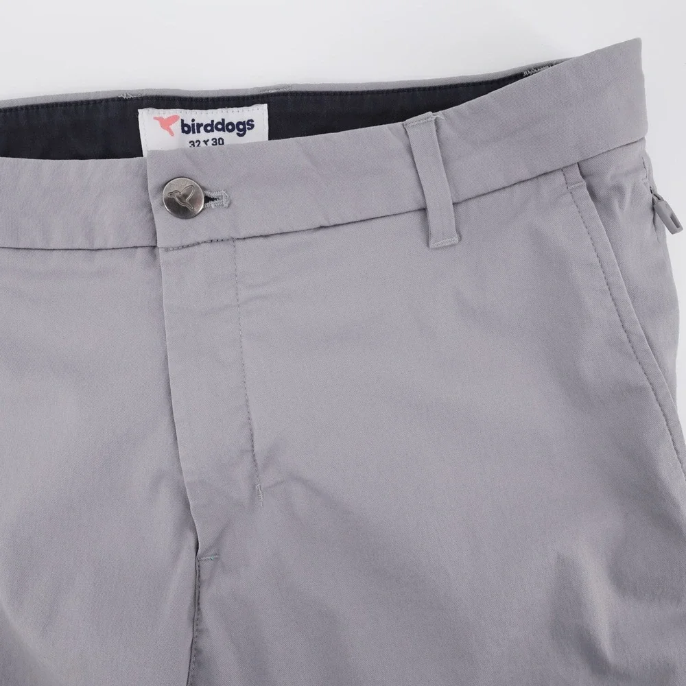 Birddogs Stretch Cotton Blend Chino Pants Grey Mens 32x30 Inseam measures 29